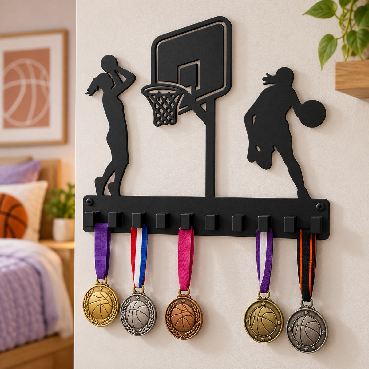 Porta medallas Basquetball Niñas