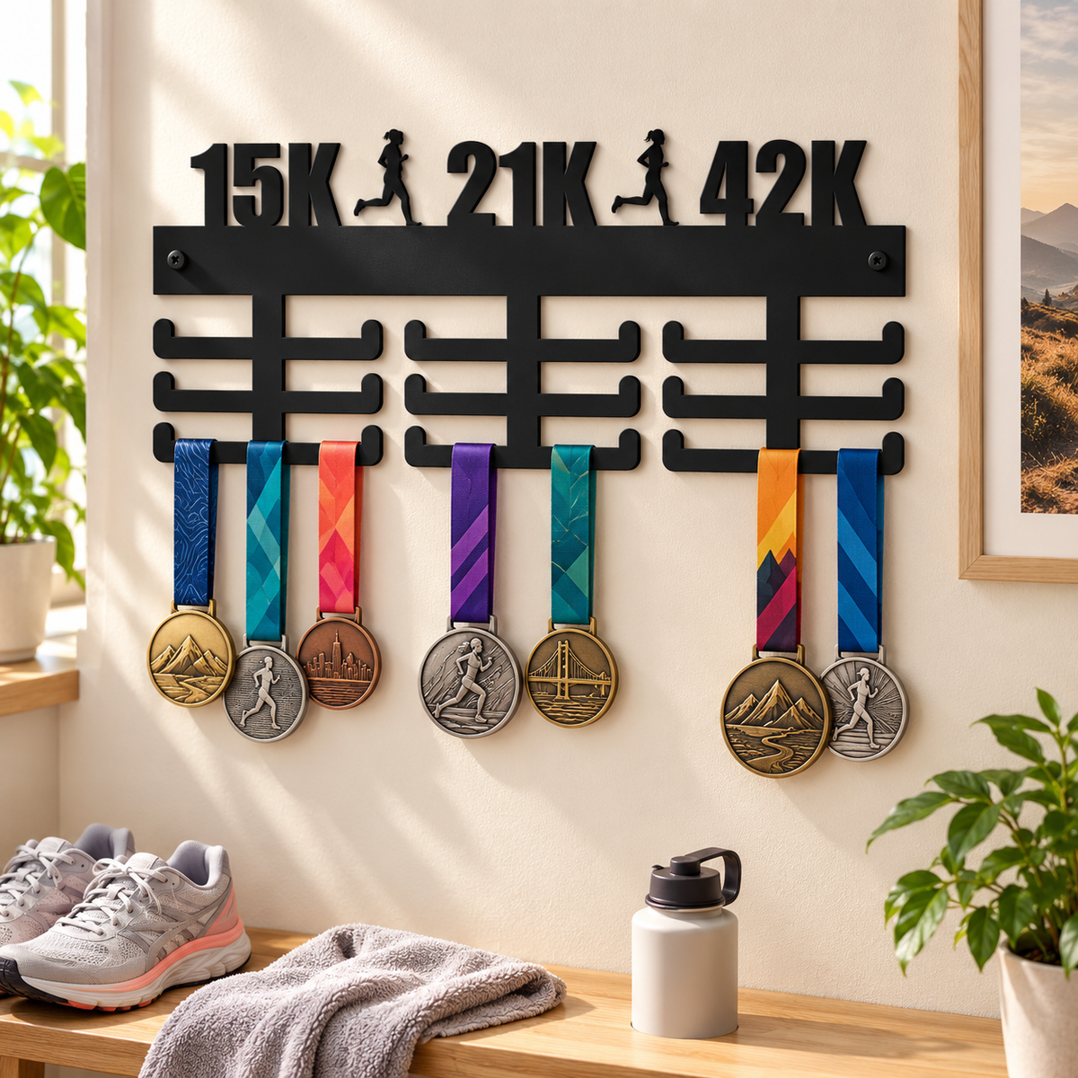 Porta Medallas Running 15k 21k y 42k